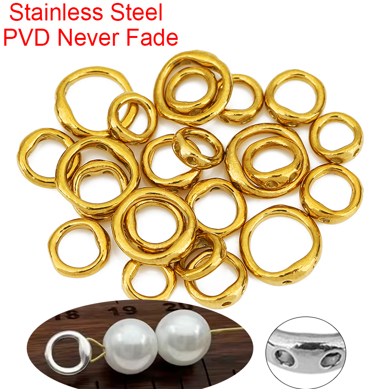 Jewelry Making Basics - 20 個ステンレス鋼ネックレスクラスプフック糸通しビーズ用品色褪せないエンドコネクタ DIY ネックレスジュエリー作成用