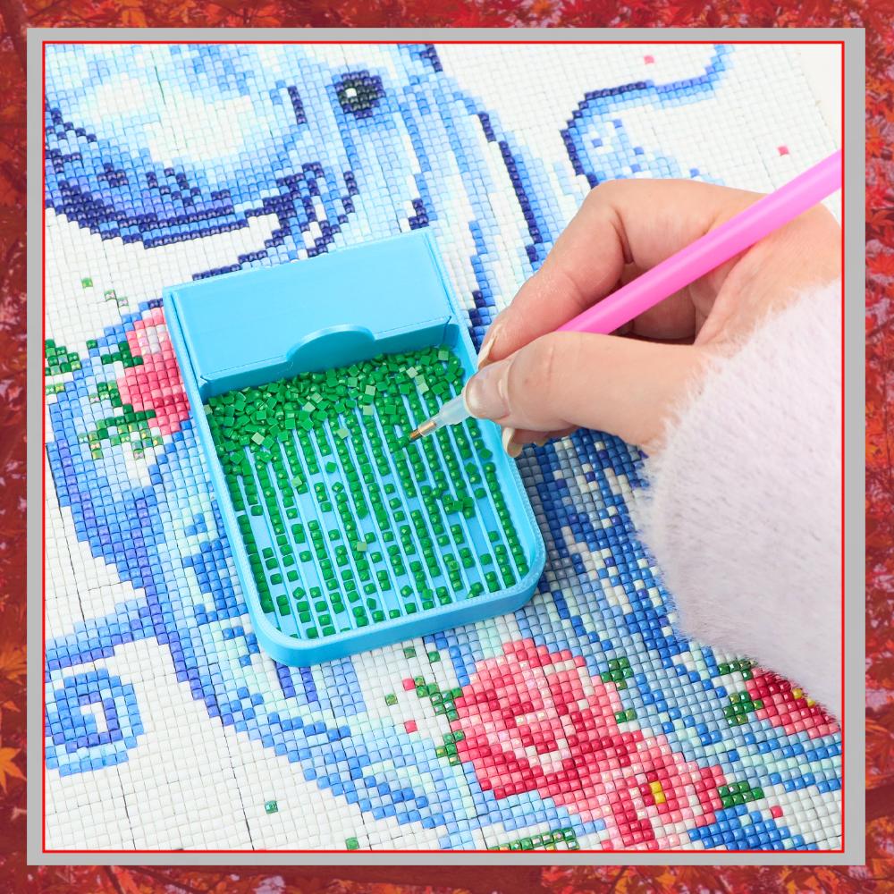Bead Organizer Tray - ダイヤモンドペインティングトレイオーガナイザー、ドリル不要、プラスチックビーズラインストーンダイヤモンド分類トレイ、DIYクラフト用収納ボックス付き