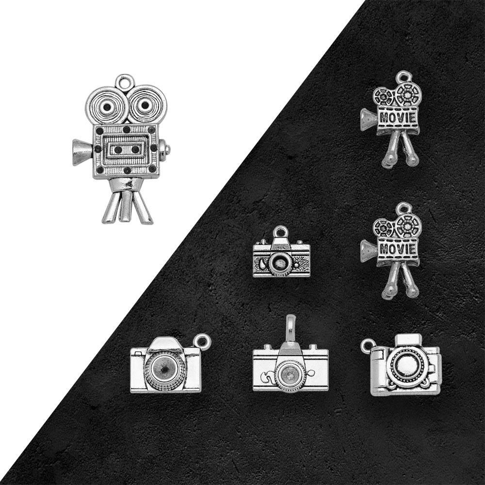 Jewelry Making Videos - カメラのビデオレコーダー,シルバーメッキ,映画チャーム,自分でできるジュエリーペンダント,消耗品アクセサリー
