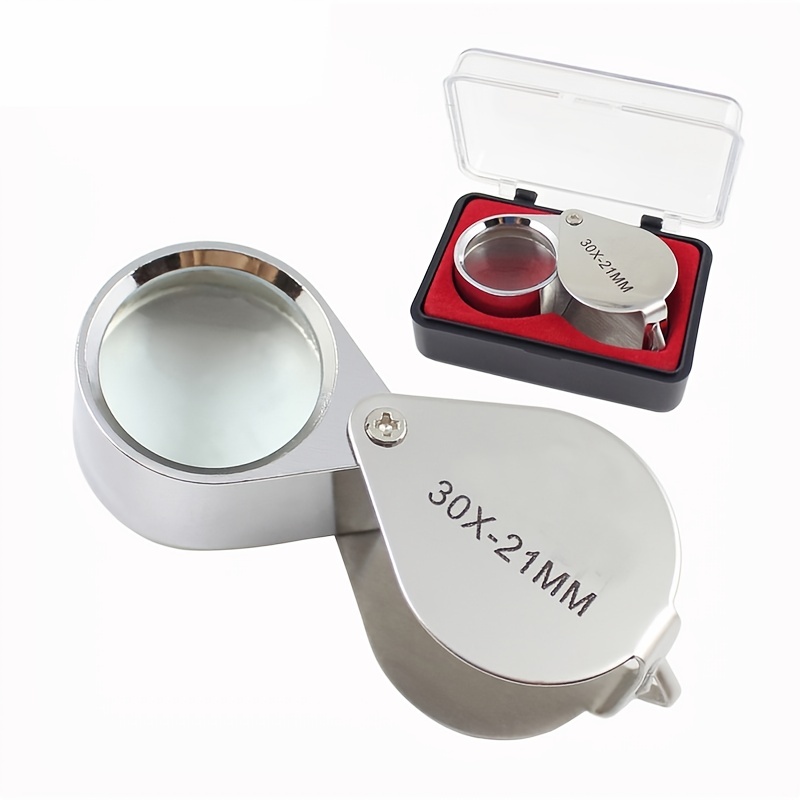 Jewelry Making Glasses - 折りたたみジュエリールーペポータブル虫眼鏡ポケットサイズ素敵なジュエリー拡大鏡メガネ 30X 倍率金属