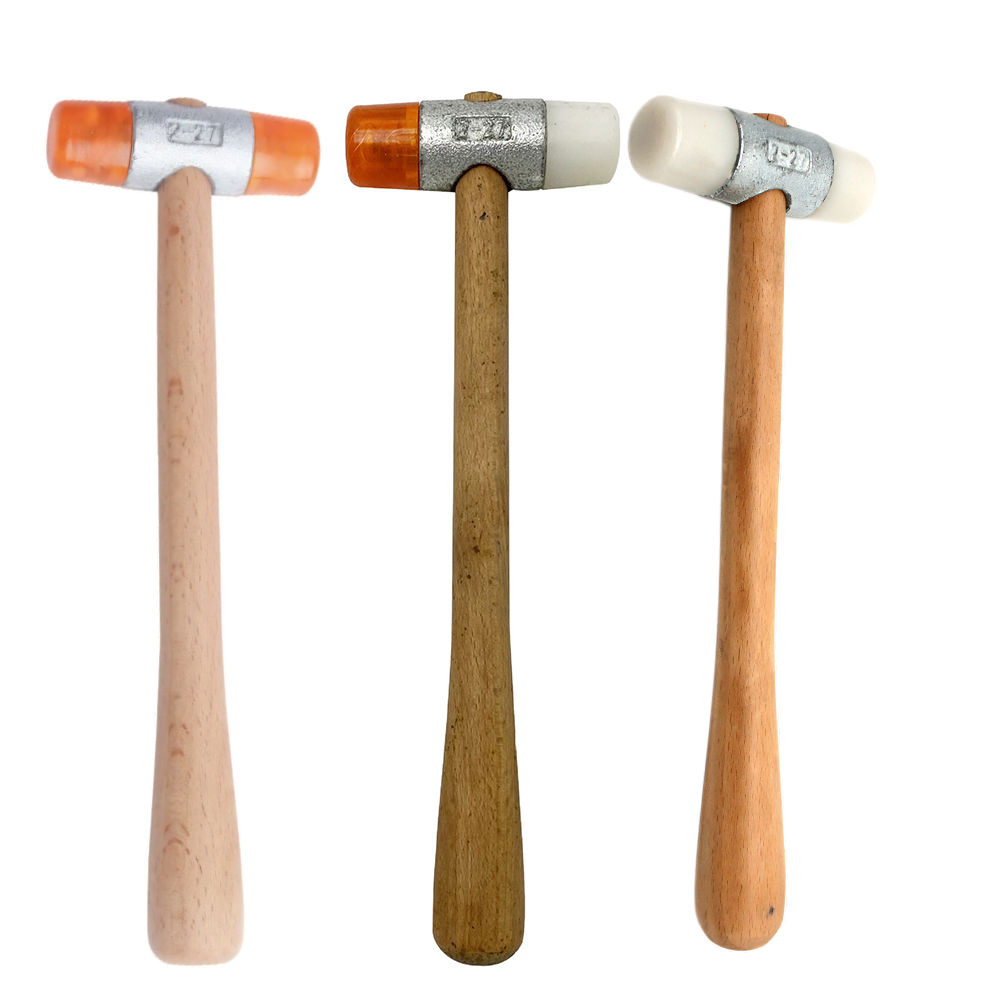 Jewelry Making Hammer - 両面ナイロンマレットハンマー木製ハンドルジュエリー成形金属パンチングレザークラフトベンチ鍛冶ツール