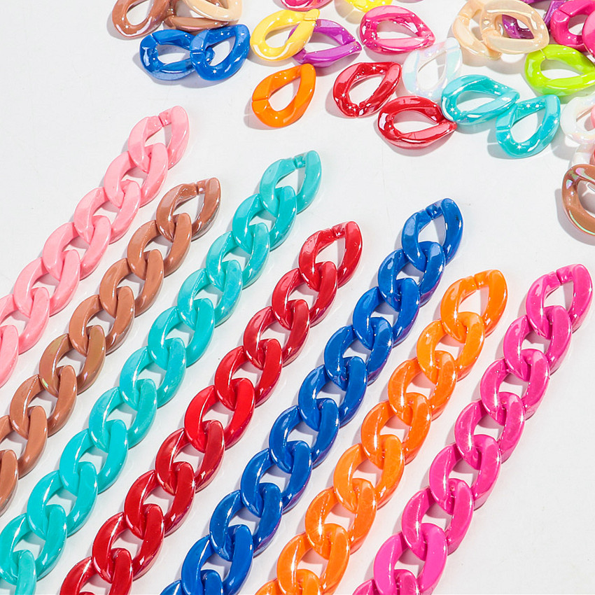 Jewelry Making Glasses - ブレスレット,ネックレス,メガネ,DIY,ジュエリーアクセサリー用のさまざまな色の正方形のアクリルビーズ,17x22mm, 40個