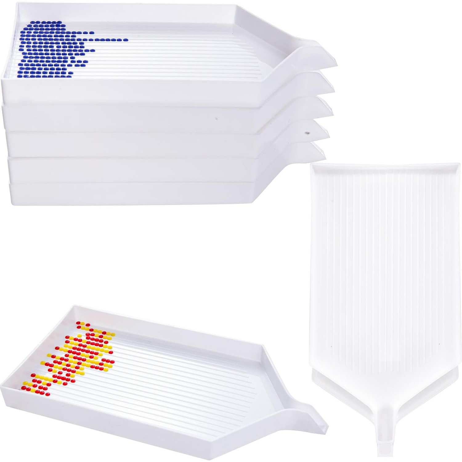 Bead Organizer Tray - プラスチック製ダイヤモンドペインティングトレイ 22/16/13/7個入り ビーズ整理オーガナイザー DIYクラフトツール