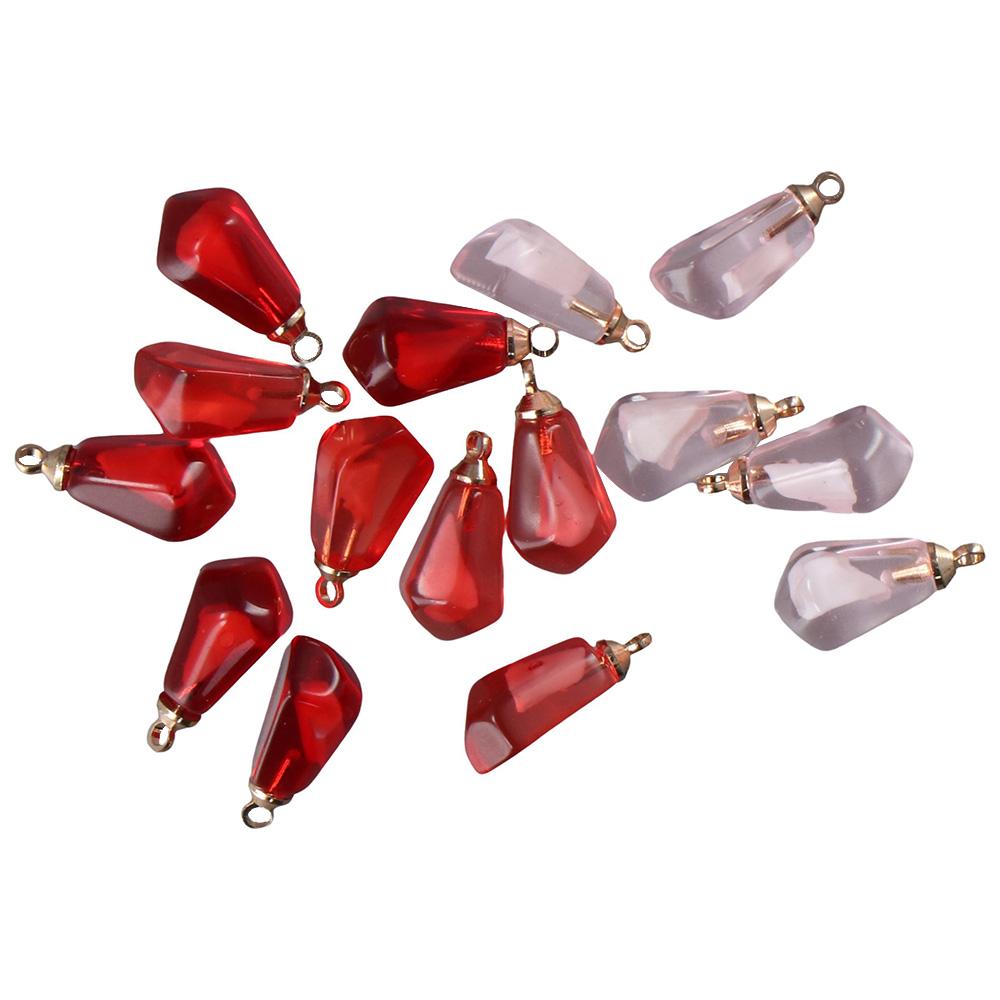 Jewelry Making Party For Adults - 15個入り レジン製 3色 1.25cm*0.8cm。 ザクロの種 ザクロの種ペンダントチャーム