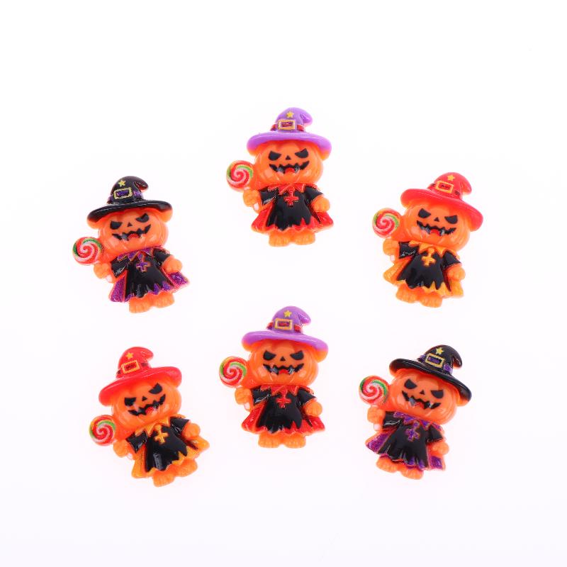 Jewelry Making Party For Adults - 5 個ハロウィンパンプキンウィザードジャック樹脂チャームかわいい DIY 手作りジュエリー作成アクセサリーパーティー装飾ギフト供給