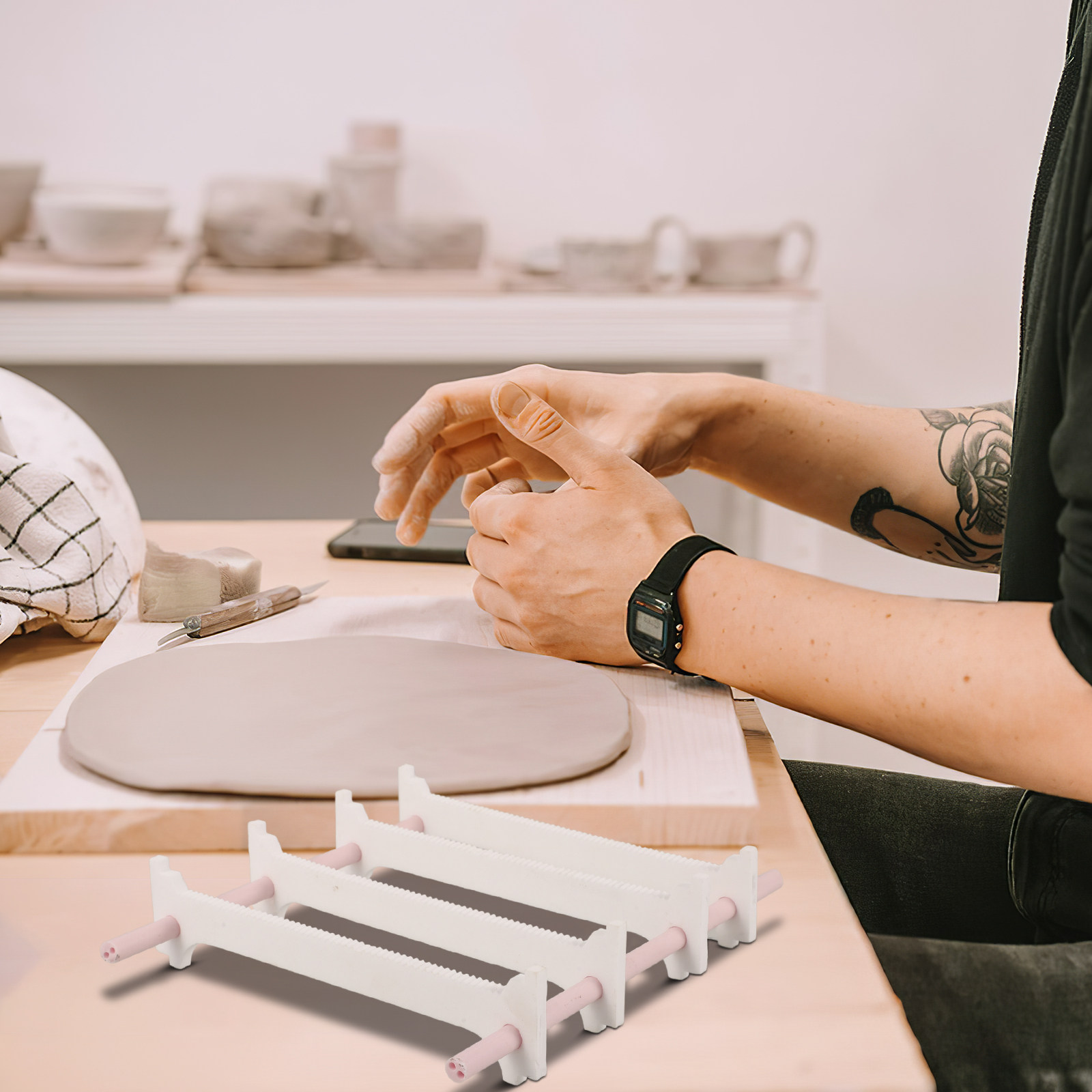 アルミナセラミック製吊り下げ式焼成ホルダー、窯内焼成スタンド - Jewelry Making Place のレビューと価格