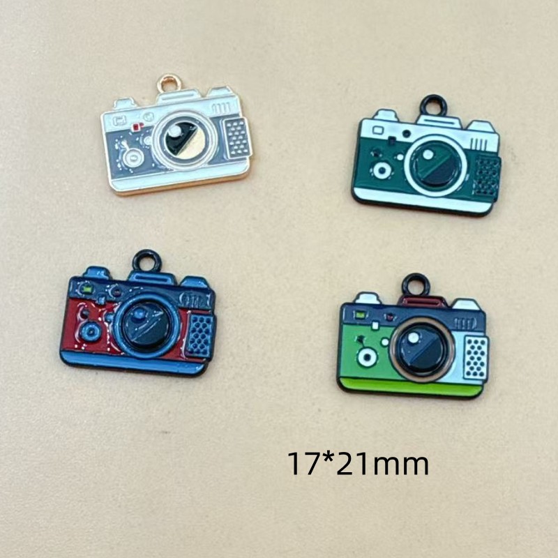 10 個 17x20mm エナメルカメラチャームジュエリー作 - Jewelry Making Videos のレビューと価格