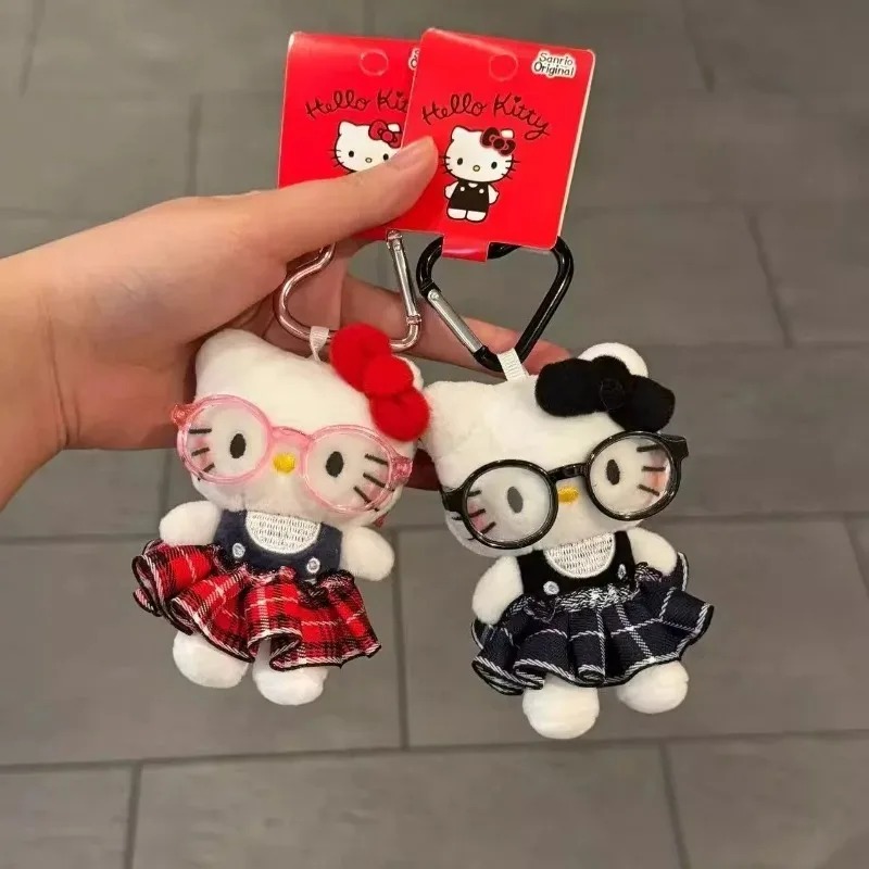 かわいいハローキティメガネバッグチャームキーホルダー女性女の - Jewelry Making Glasses のレビューと価格