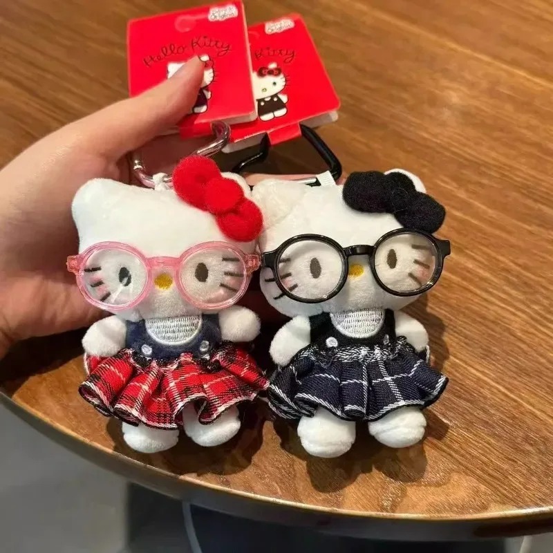 かわいいハローキティメガネバッグチャームキーホルダー女性女の - Jewelry Making Glasses のレビューと価格