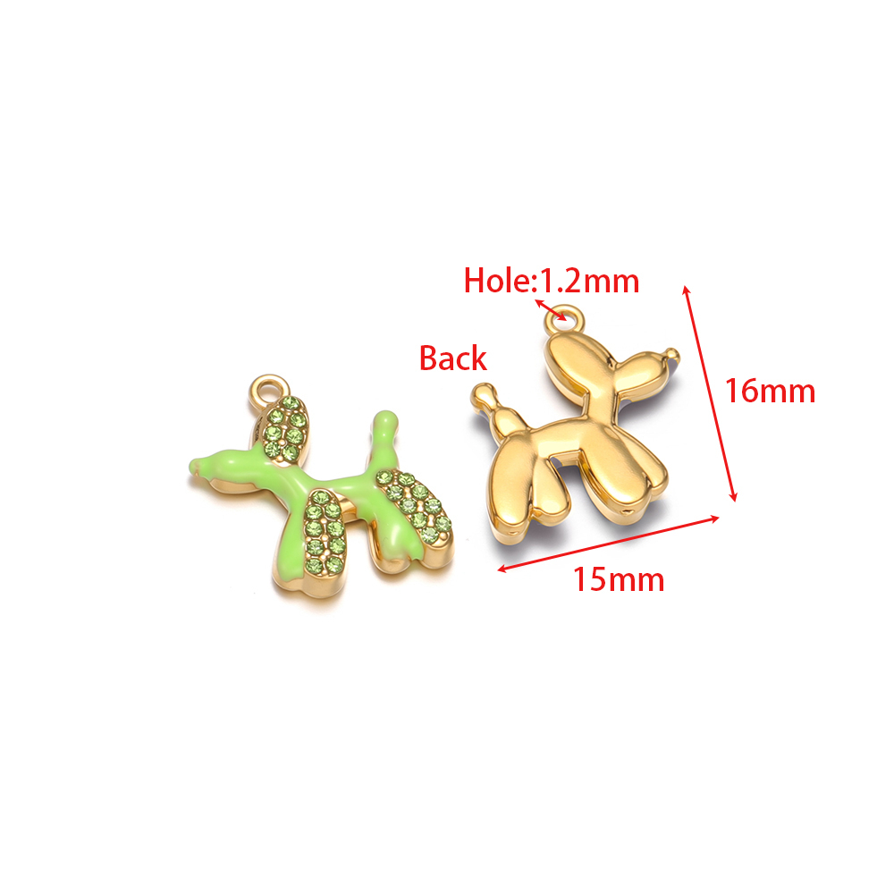4 個ステンレス鋼エナメルバルーン犬ペンダントネックレスチャ - Jewelry Making For 5 Year Old のレビューと価格