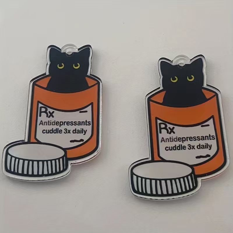 10個のアクリル製薬用猫ペンダント、DIYジュエリー作り用イ - Jewelry Making Accessories のレビューと価格