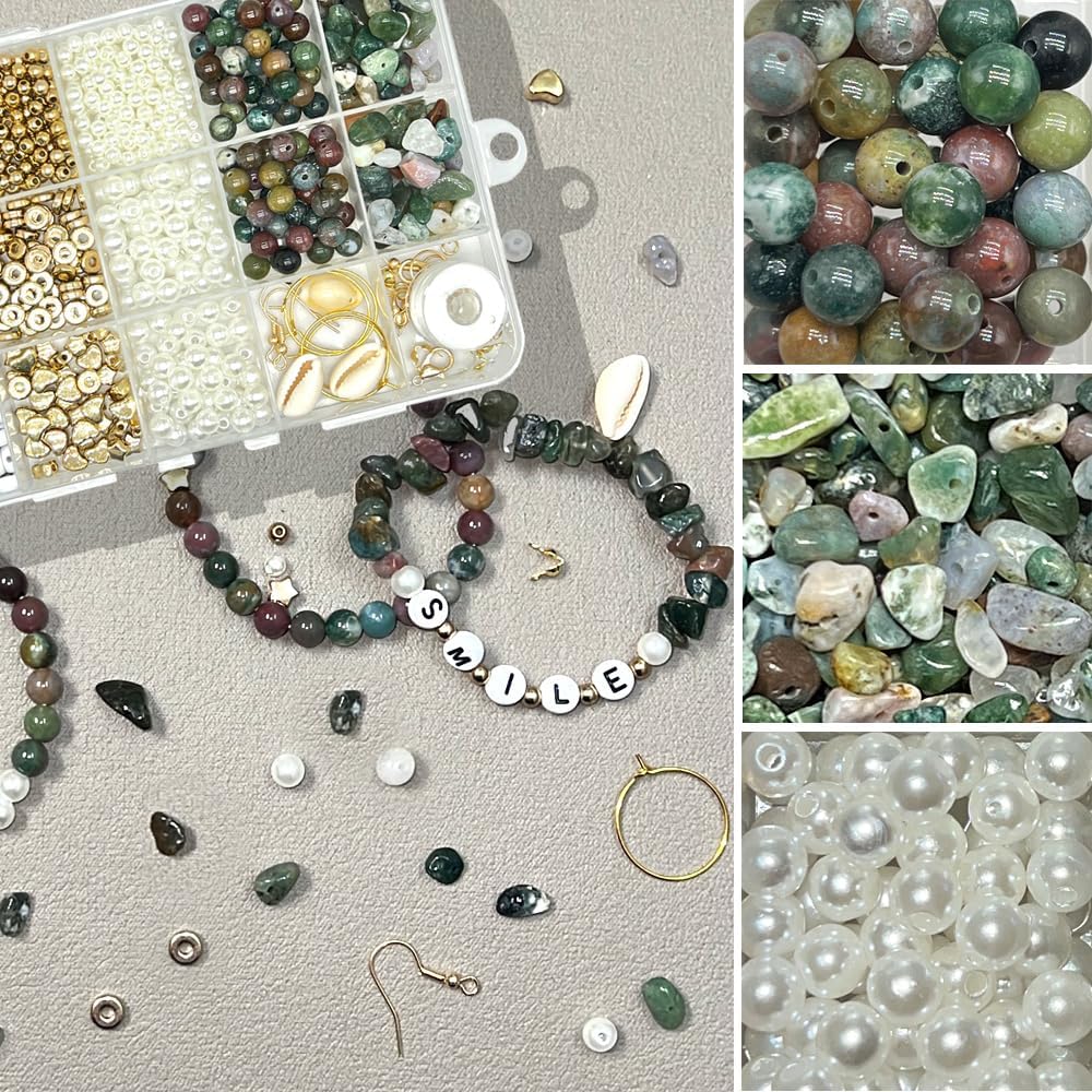 ジュエリー作成用品キット 天然石ビーズ インド瑪瑙宝石 DI - Jewelry Making Party For Adults のレビューと価格