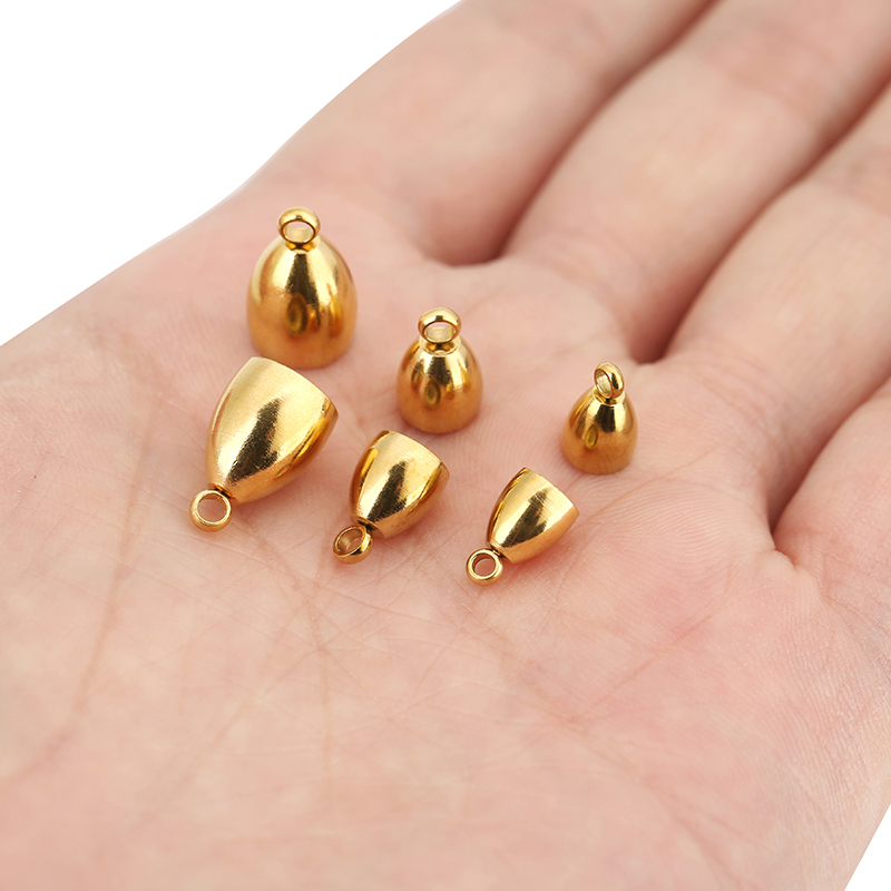 10個入りPVD加工ステンレス製留め金具、革紐用フック（5、 - Jewelry Making Accessories のレビューと価格