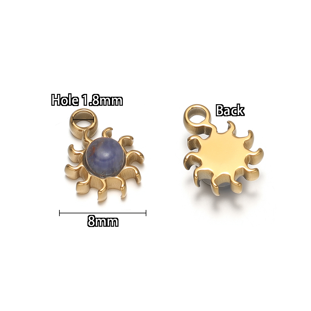 5 個のステンレス鋼の小さな 8 ミリメートルひまわり天然石 - Jewelry Making Stones のレビューと価格