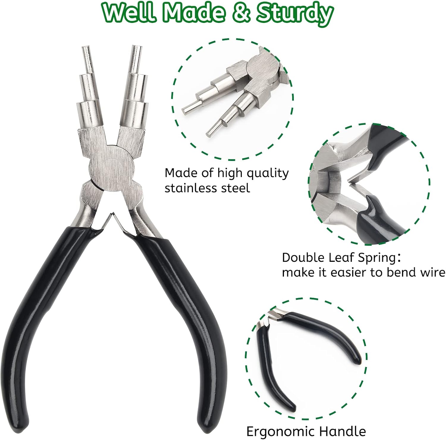 6ステップワイヤー・ループ・プライヤー、滑り止めハンドル付き - Jewelry Making Hammer のレビューと価格