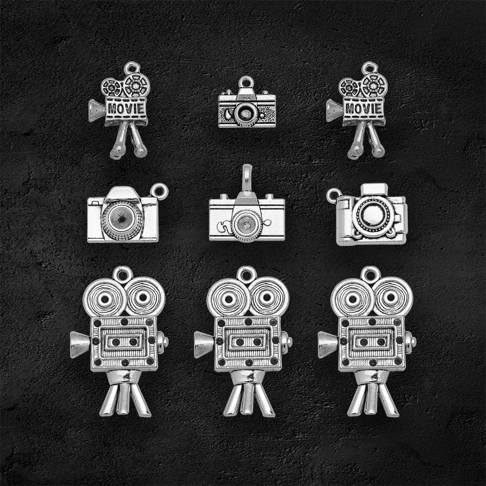 カメラのビデオレコーダー,シルバーメッキ,映画チャーム,自分 - Jewelry Making Videos のレビューと価格