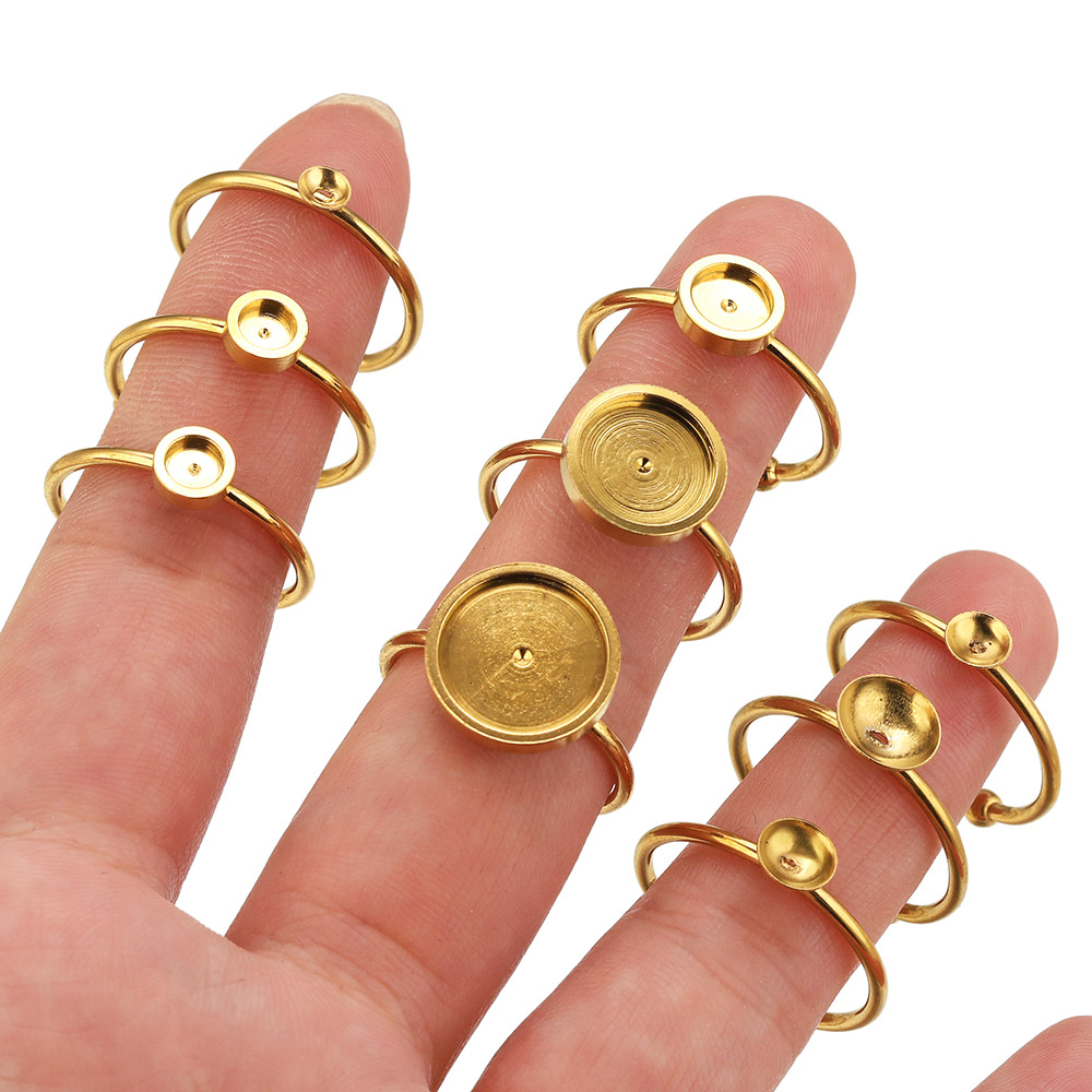 10個入り ステンレス製 丸型 調整可能 オープンリング セ - Jewelry Making Stones のレビューと価格