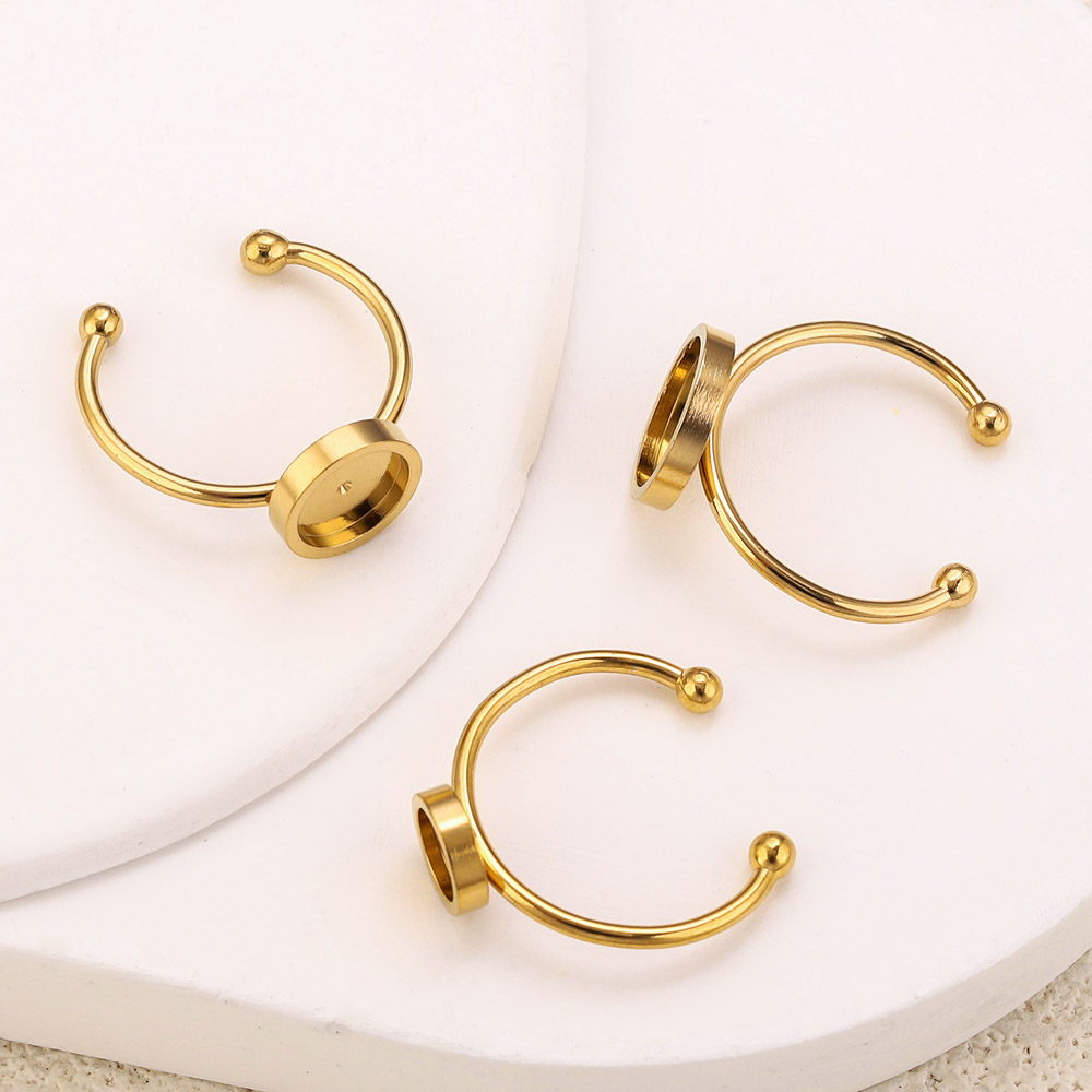 10個入り ステンレス製 丸型 調整可能 オープンリング セ - Jewelry Making Stones のレビューと価格