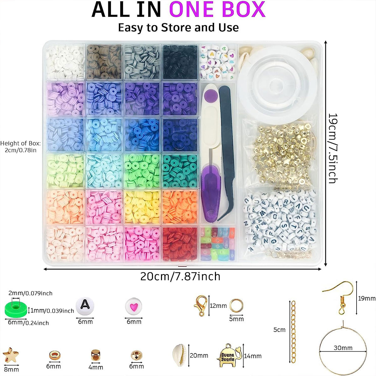 6000個 24色 フラットラウンドポリマークレイビーズ 6 - Jewelry Making Tutorial のレビューと価格