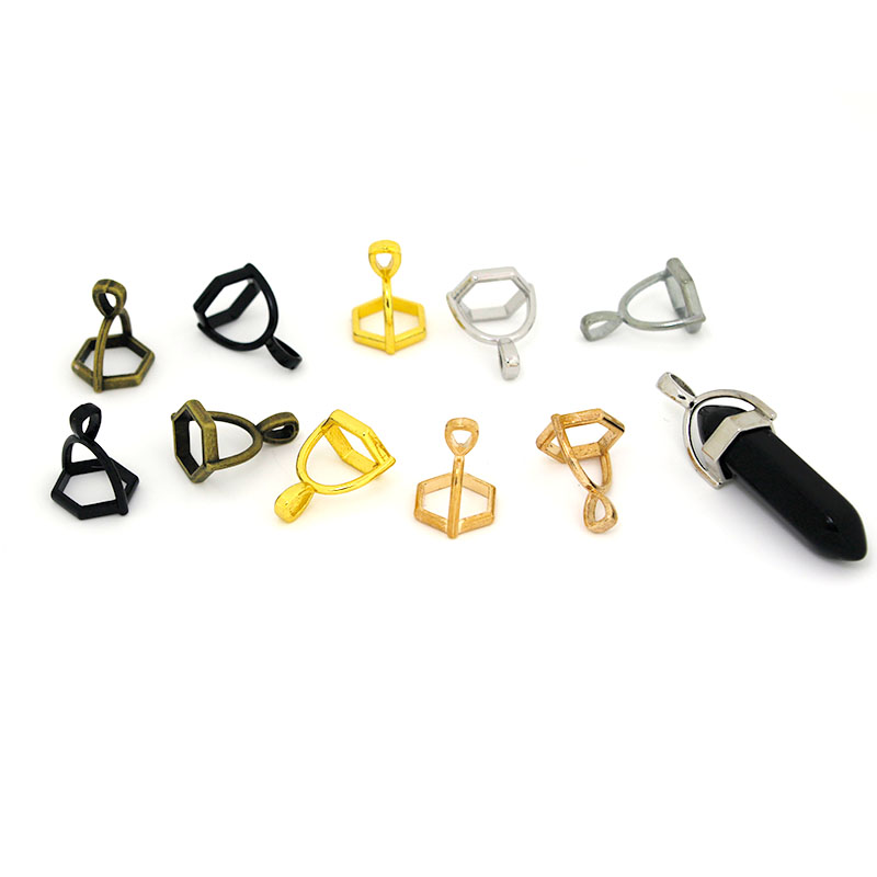 20 個六角形の宝石キャップ天然石クリスタル柱ペンダントキャ - Jewelry Making Stones のレビューと価格