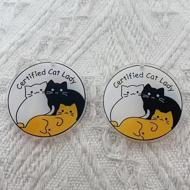 10個のアクリル製のかわいい猫ペンダント、DIYジュエリー作 - Jewelry Making Accessories のレビューと価格