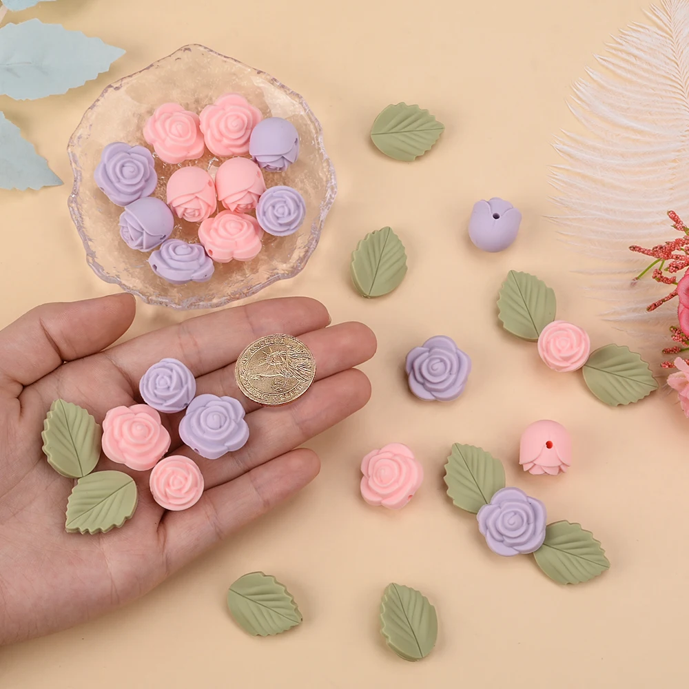 LOFCA 30 個ローズシリコーンビーズフラワーフォーカル - Jewelry Making 3 Year Old のレビューと価格