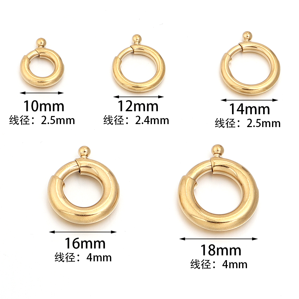 2個 ステンレス製 スプリングクラスプ 丸型リング留め金 フ - Jewelry Making Basics のレビューと価格