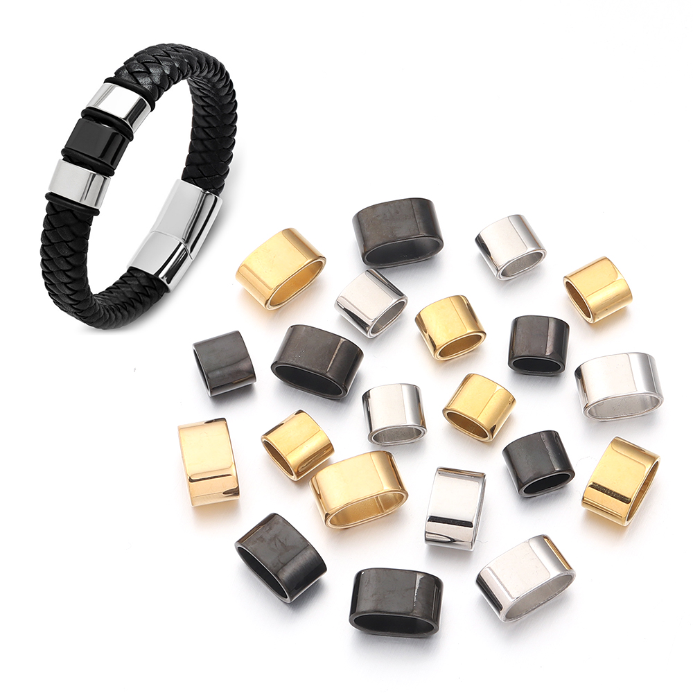 6個のフラットステンレス鋼チューブスライダービーズポジション - Jewelry Making Basics のレビューと価格
