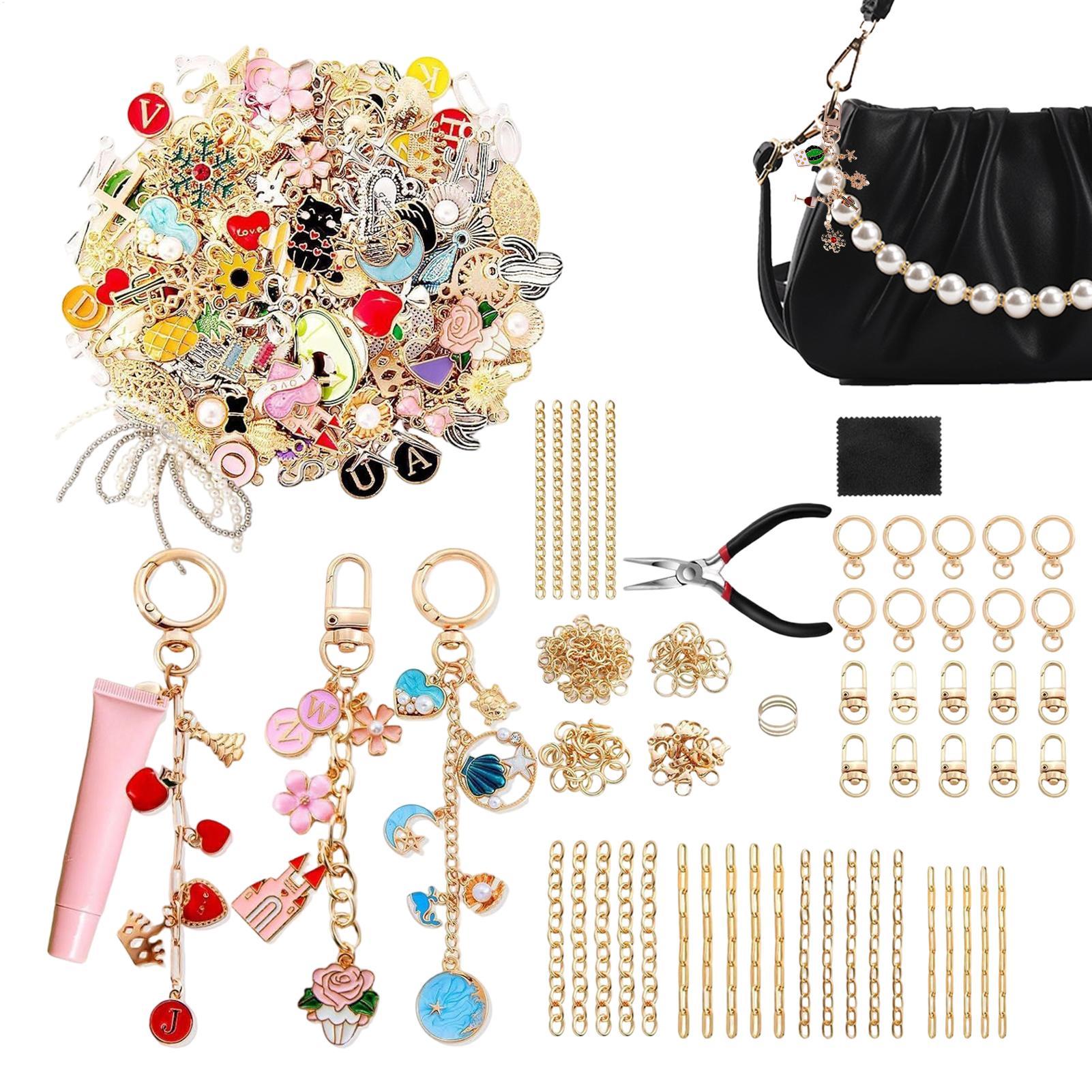 325個入り バッグチャームキーホルダー作成キット ジュエリ - Jewelry Making Party For Adults のレビューと価格
