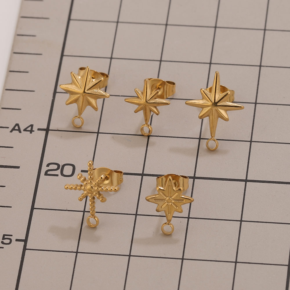 6個入りステンレス製スターピアススタッド、イヤリング製作ツー - Jewelry Making Tutorial のレビューと価格