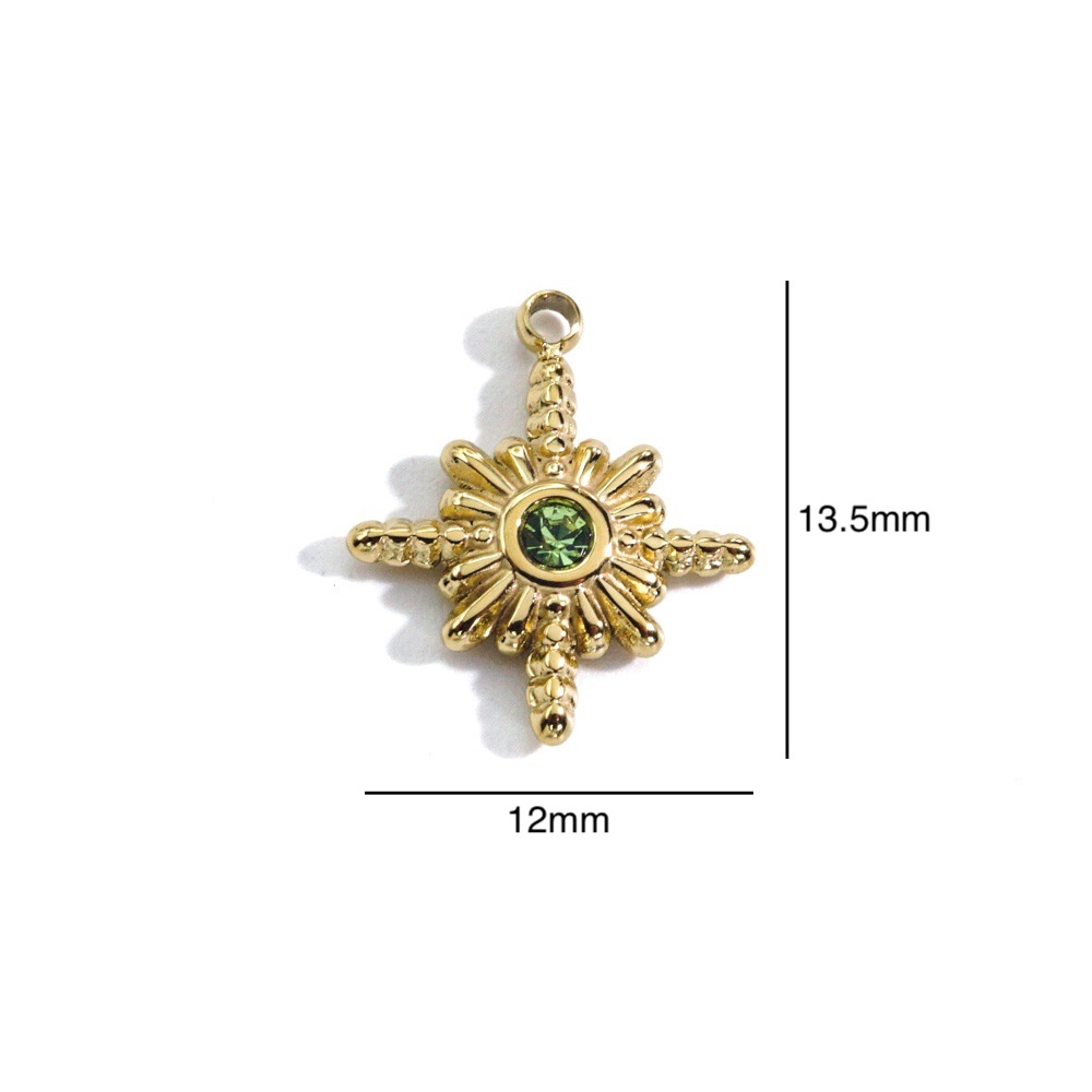 3つのステンレス鋼と8つの尖った星の石,チャーム,ペンダント - Jewelry Making Stones のレビューと価格