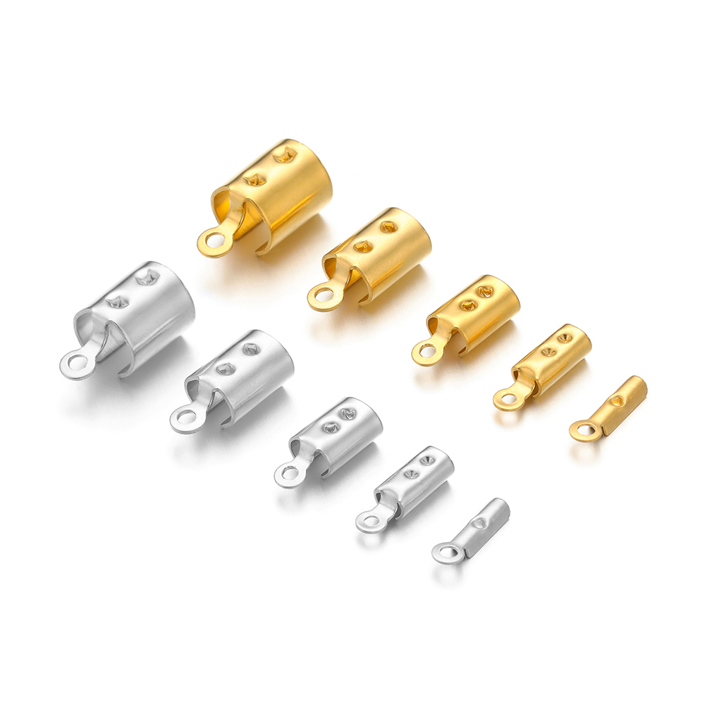 50 個のステンレス鋼高品質圧着エンドビーズキャップレザーコ - Jewelry Making Basics のレビューと価格