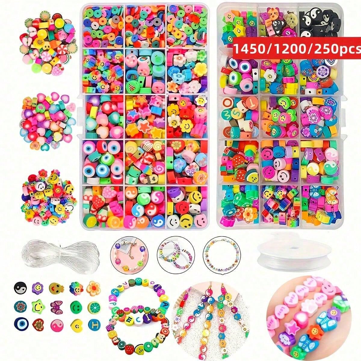 1450/1200/250個入りポリマークレイビーズセット、 - Jewelry Making Basics のレビューと価格
