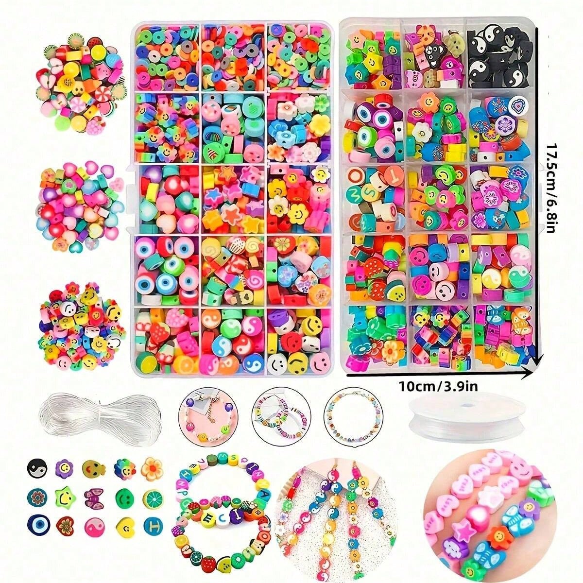 1450/1200/250個入りポリマークレイビーズセット、 - Jewelry Making Basics のレビューと価格
