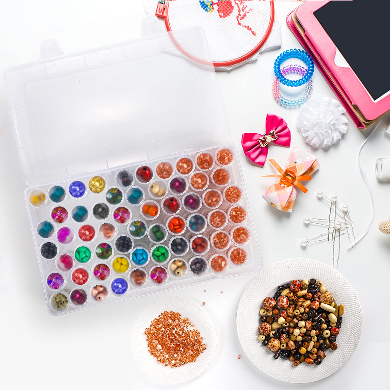 1pc 24/30//38/60 スロットプラスチック収納ボ - Bead Organizer Tray のレビューと価格
