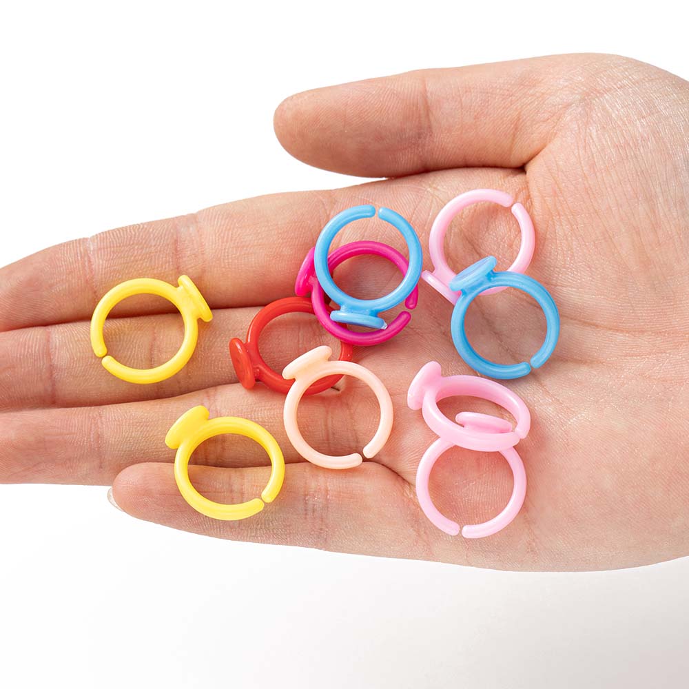 100 個透明プラスチック調節可能なリングベース小さな赤ちゃ - Jewelry Making For 5 Year Old のレビューと価格