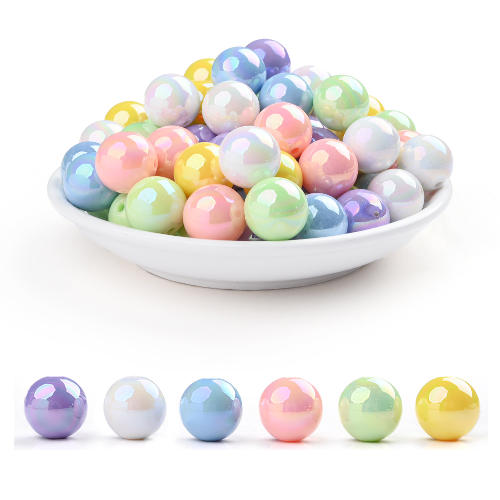 50 個 16 ミリメートルアクリルラウンドビーズ 6 色ル - Jewelry Making 3 Year Old のレビューと価格