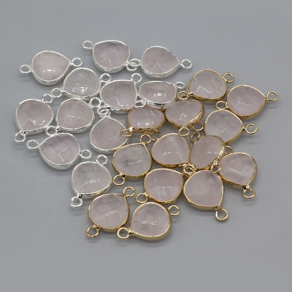2 個天然石コネクタ脂肪水ドロップペンダントチャーム DIY - Jewelry Making Stones のレビューと価格