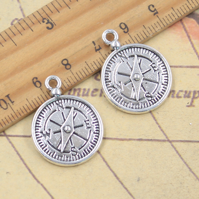 10 個チャームコンパスガイド 27 × 20 ミリメートル - Jewelry Making Guide のレビューと価格