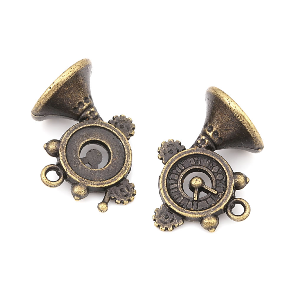 ヴィンテージスタイル亜鉛合金目覚まし時計カメラスピーカービデ - Jewelry Making Videos のレビューと価格