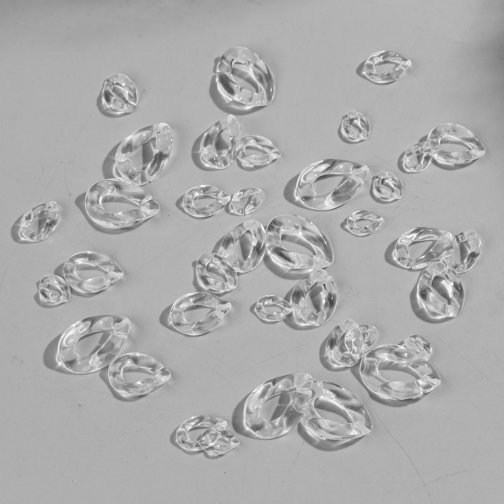 透明アクリルキューバリンクチェーンルースビーズブレスレットネ - Jewelry Making Glasses のレビューと価格