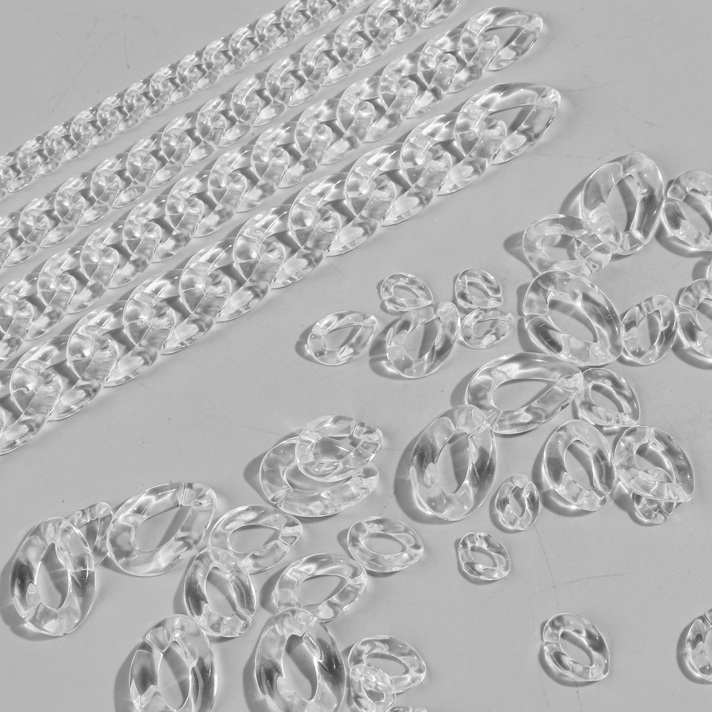 透明アクリルキューバリンクチェーンルースビーズブレスレットネ - Jewelry Making Glasses のレビューと価格