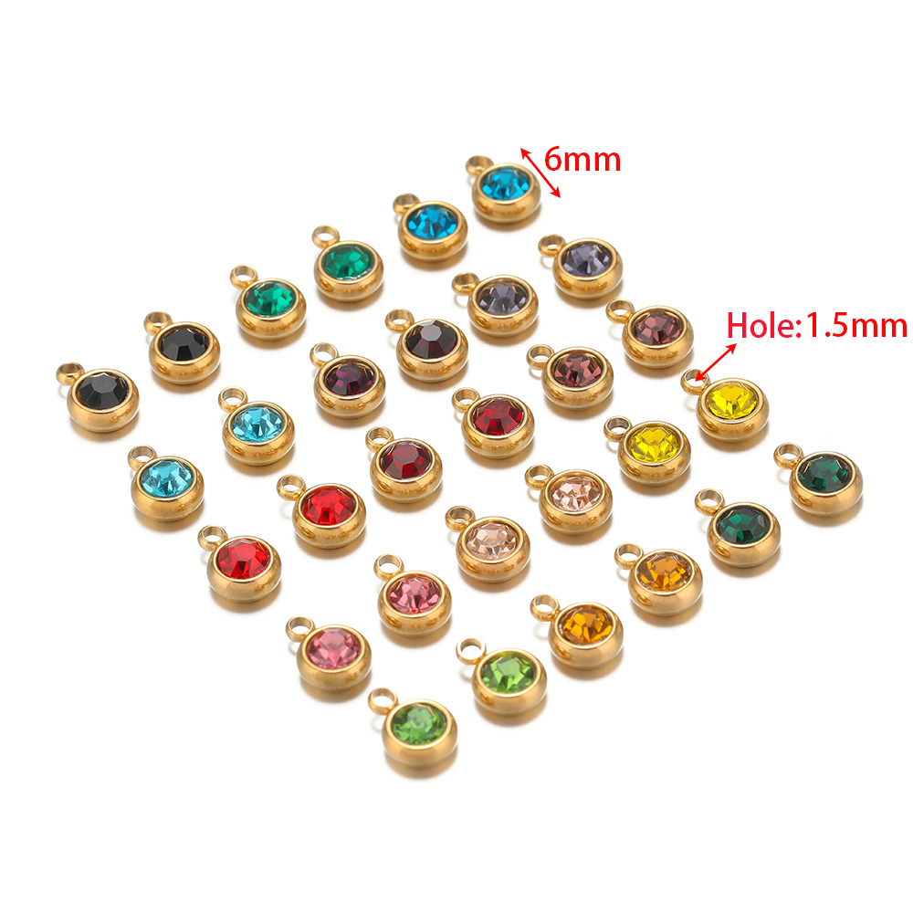 20個 ジルコンビーズペンダント ステンレス製 12ヶ月誕生 - Jewelry Making Stones のレビューと価格