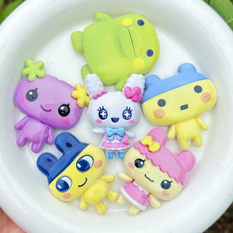 45mm漫画たまごっち両面印刷中空ビーズ、携帯電話バッグチェ - Jewelry Making Accessories のレビューと価格