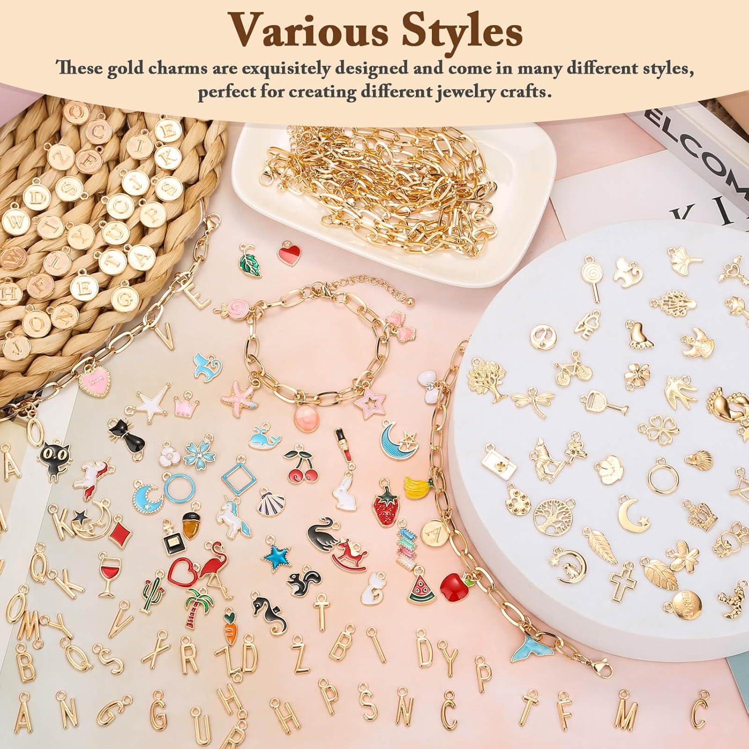417個のチャームブレスレット作成キット 大人＆ティーン向け - Jewelry Making Party For Adults のレビューと価格