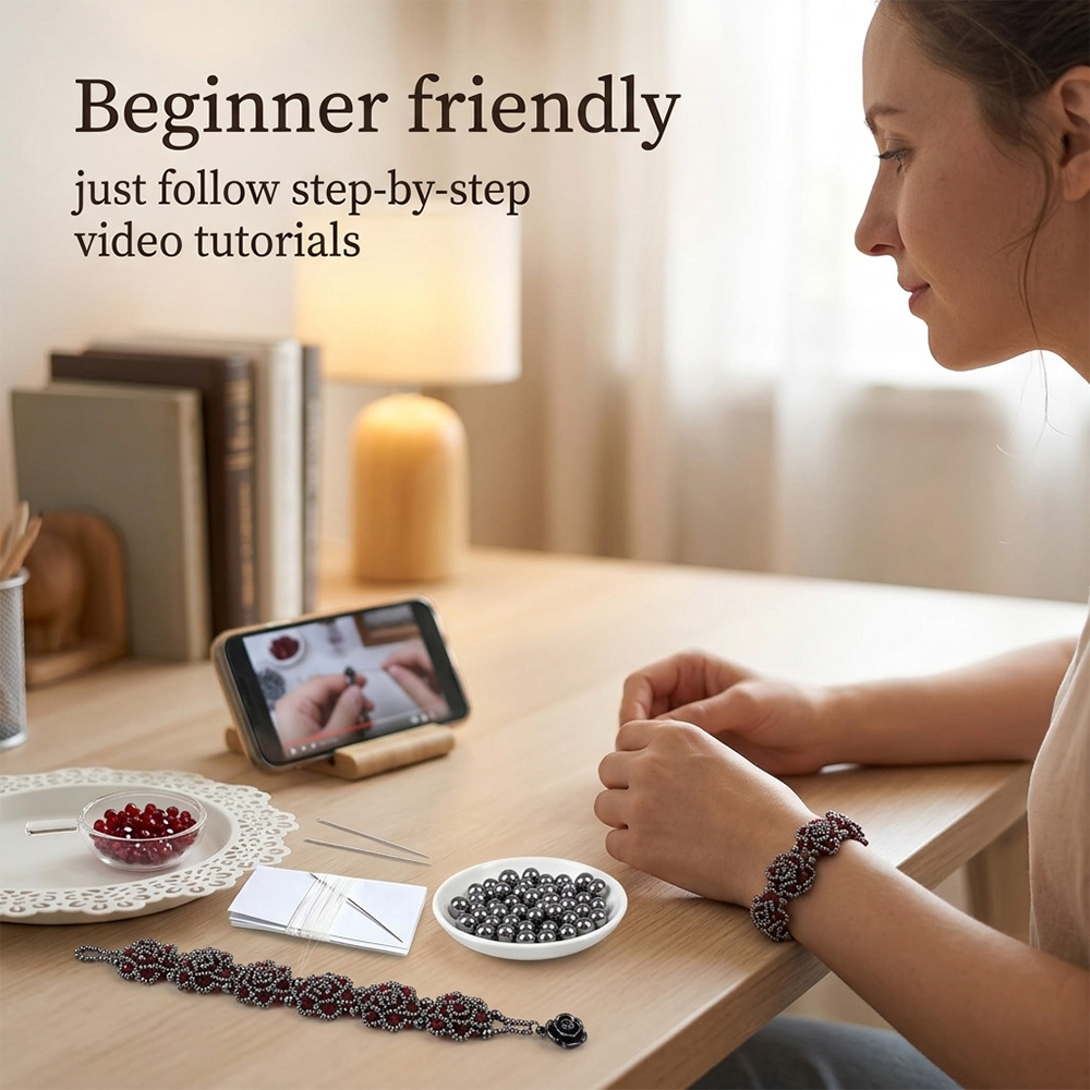大人向けDIYジュエリーブレスレット作成キット - 高品質ビ - Jewelry Making Party For Adults のレビューと価格
