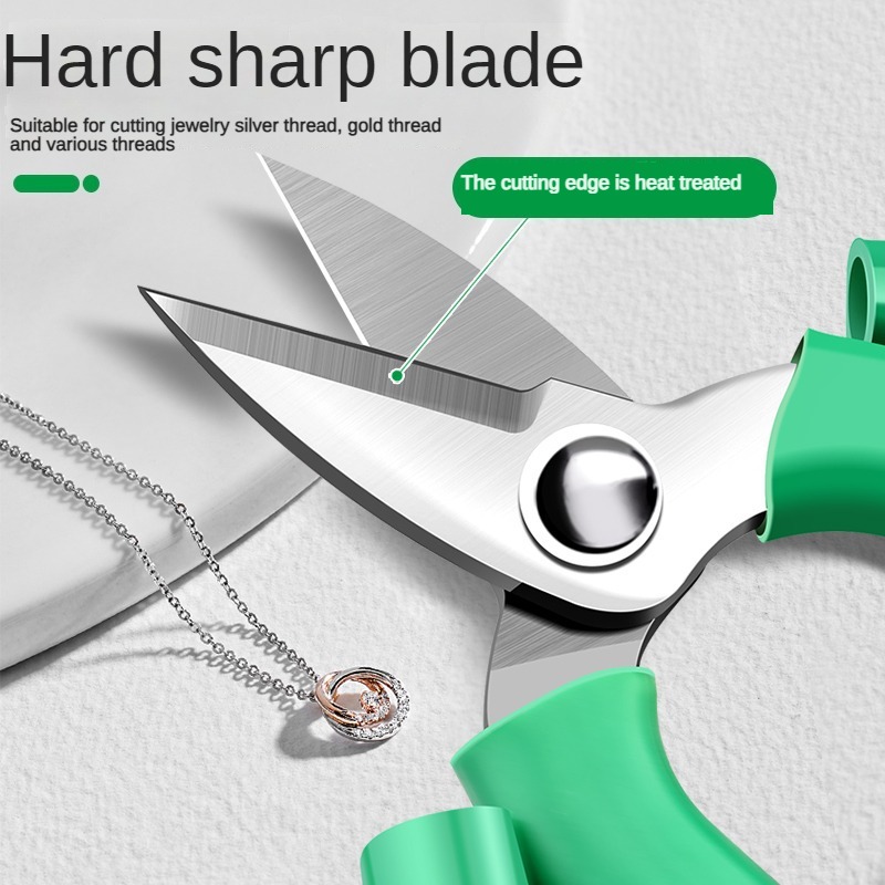 金と銀のジュエリーはさみ、短い口の緑色のハンドル、銅線の破損 - Jewelry Making Hammer のレビューと価格