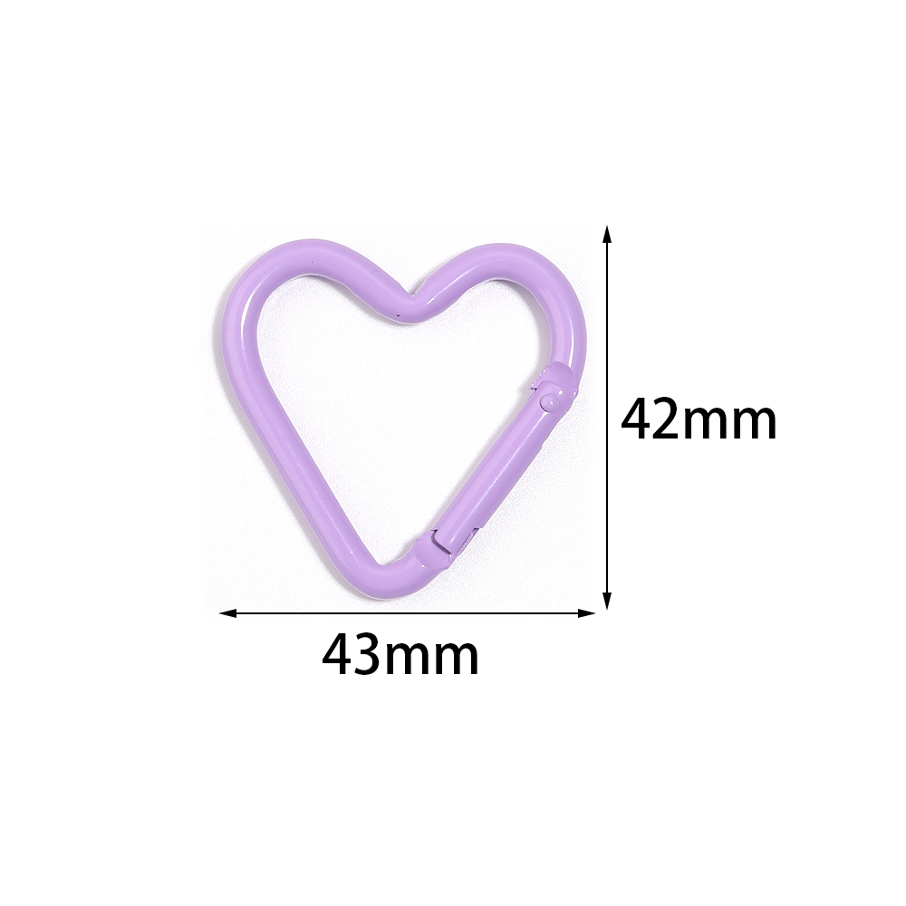 5 個のカラフルなハート型アルミ合金カラビナリングキーホルダ - Jewelry Making Basics のレビューと価格
