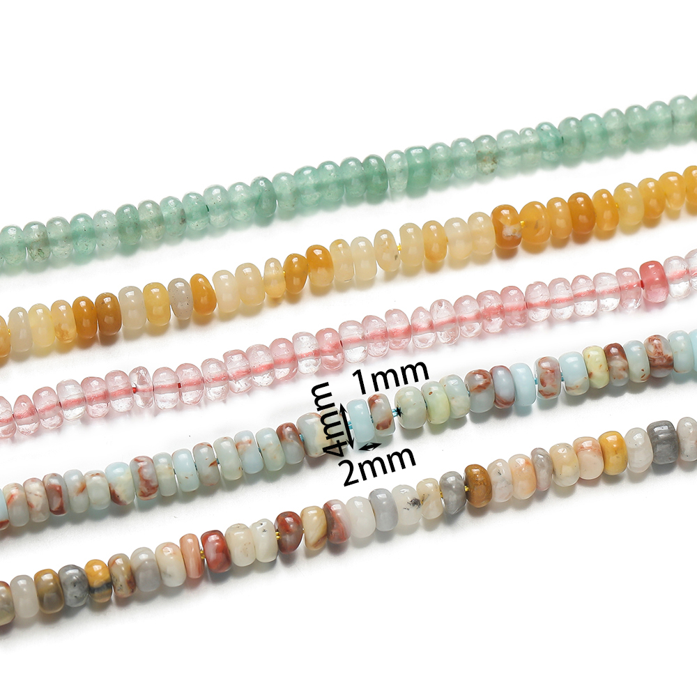 1連天然石フラットラウンドビーズスペーサー、DIYジュエリー - Jewelry Making Stones のレビューと価格