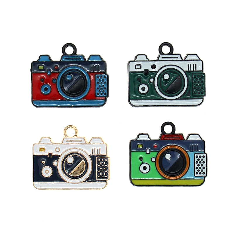 10 ピース/ロットレトロビデオフィルムカメラエナメルチャー - Jewelry Making Videos のレビューと価格